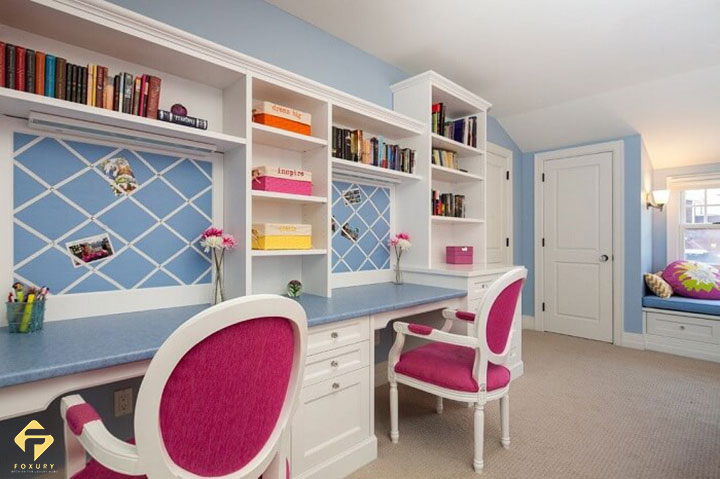 nội thất phòng học bé gái