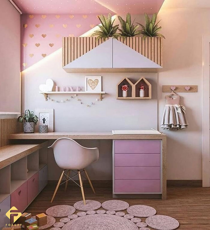 nội thất phòng học bé gái