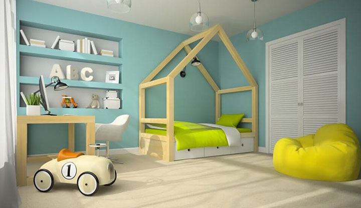 nội thất phòng học bé trai