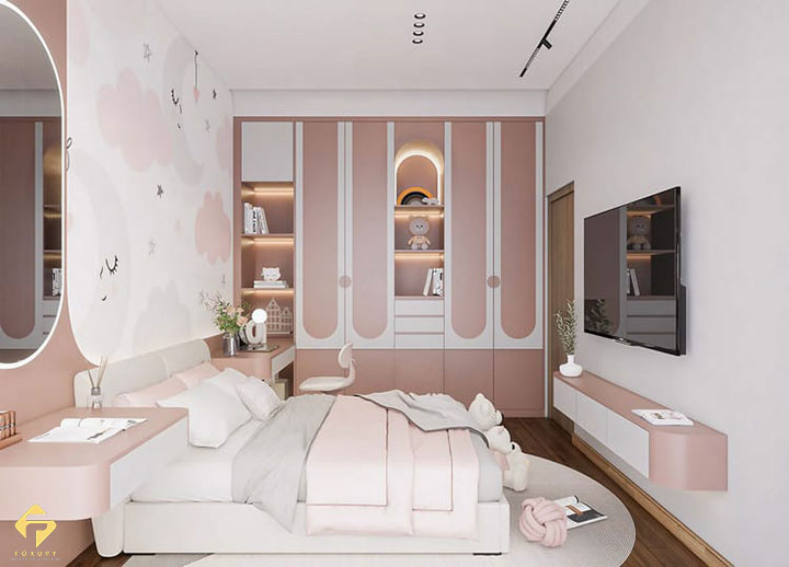 nội thất phòng ngủ bé gái 12 tuổi