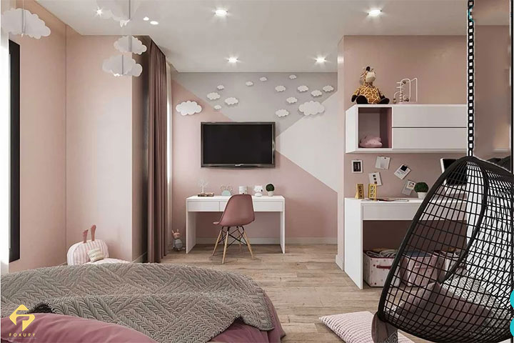 nội thất phòng ngủ bé gái 10 tuổi