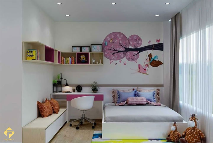 nội thất phòng ngủ bé gái 12 tuổi
