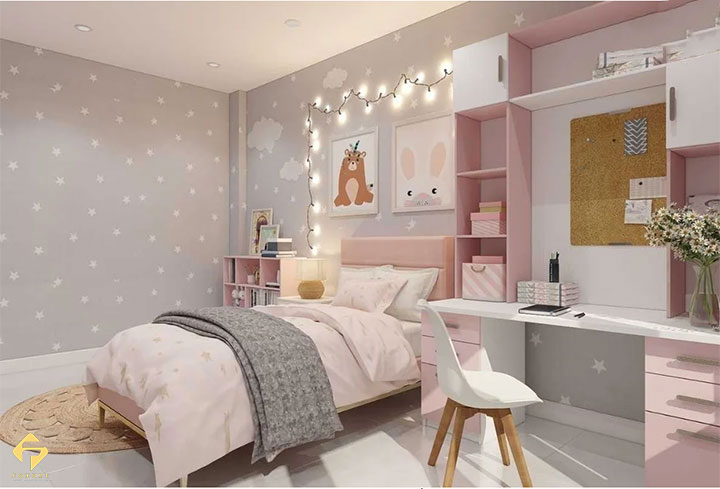 nội thất phòng ngủ bé gái 12 tuổi