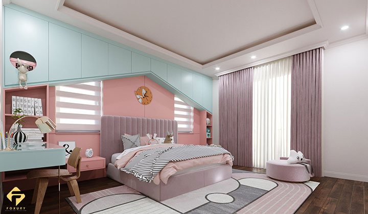 nội thất phòng ngủ bé gái 10 tuổi