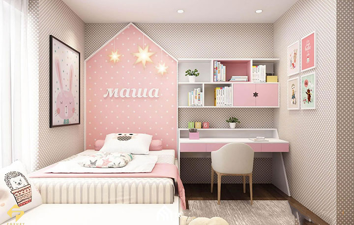 nội thất phòng ngủ bé gái 1-5 tuổi