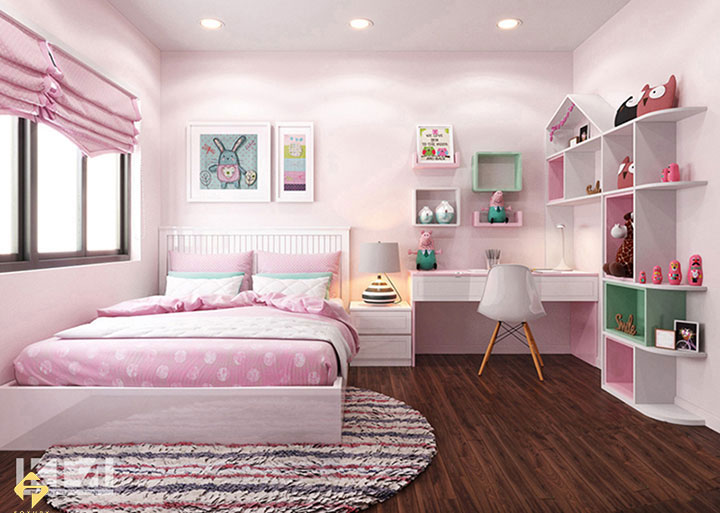 nội thất phòng ngủ bé gái 5-7 tuổi