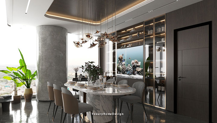 nội thất bếp phong cách luxury