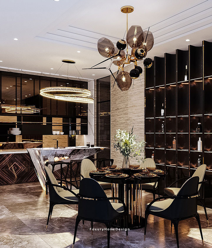 nội thất bếp phong cách luxury