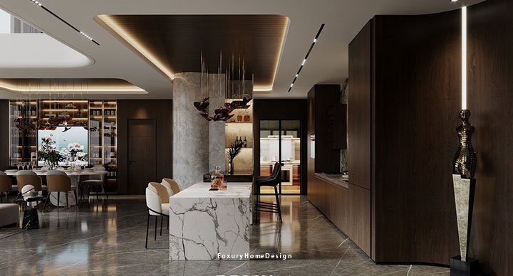 nội thất bếp phong cách luxury