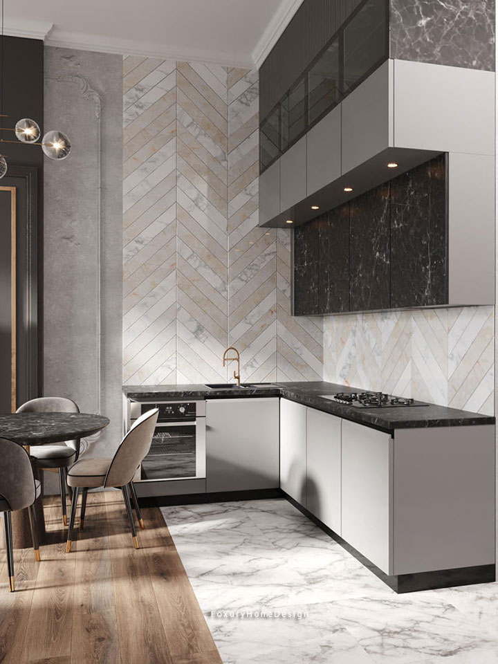 nội thất bếp phong cách luxury
