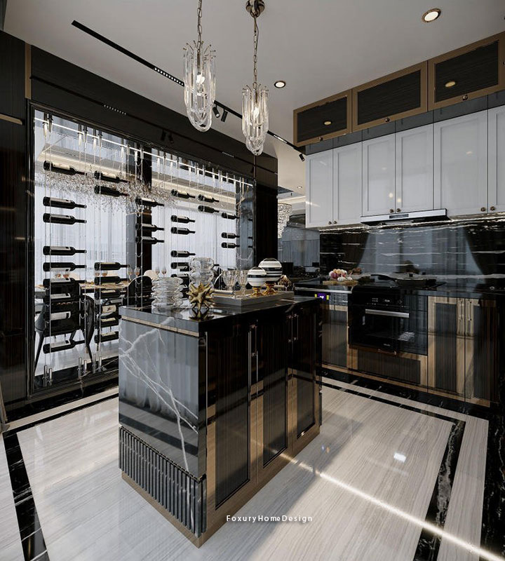 nội thất bếp phong cách luxury