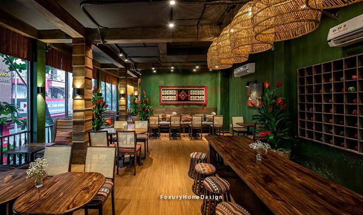 nhà hàng phong cách vintage