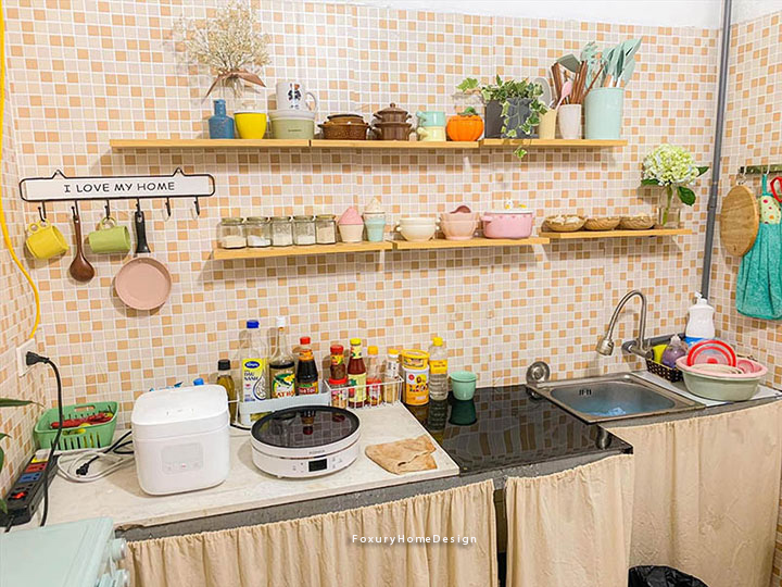 Bếp phong cách nội thất Vintage