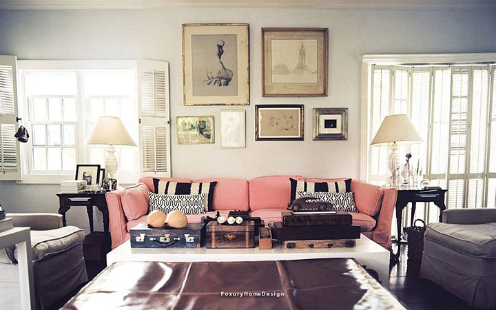 Phòng khách phong cách nội thất Vintage