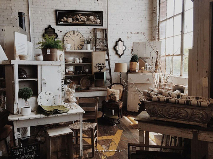 Phòng khách phong cách nội thất Vintage