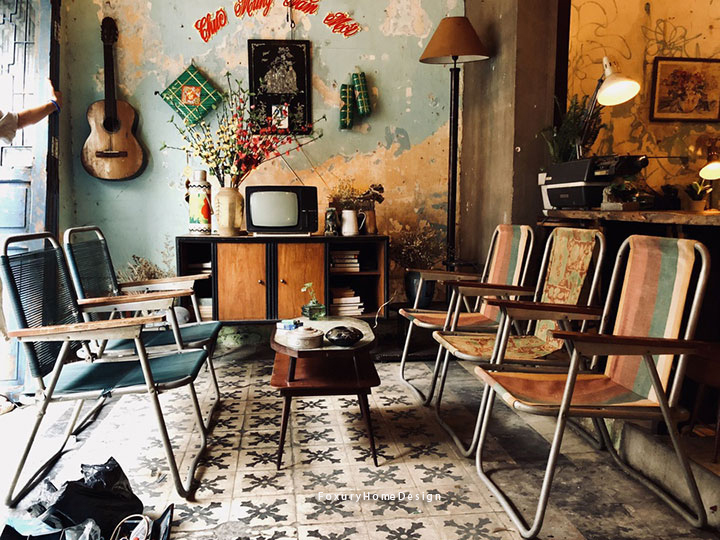 nhà hàng phong cách vintage